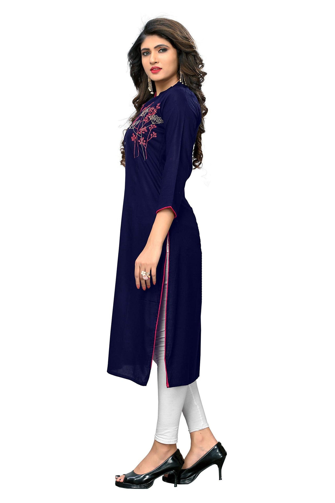 Vbuyz Women's  Rayon Straight Kurta