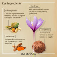 Auravedic Kumkumadi Oil For Face 100ml & Ashwagandha Saffron Turmeric Pigmentation Serum100ml Kumkumadi Tailam Face Oil Body Oil After Bath For Daily Use