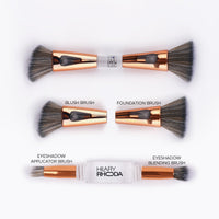 Hilary Rhoda All-Rounder 4 in 1 Brush | Foundation & Contour, Powder, Blending Brush | Eyeshadow Applicator | Soft Bristles Makeup