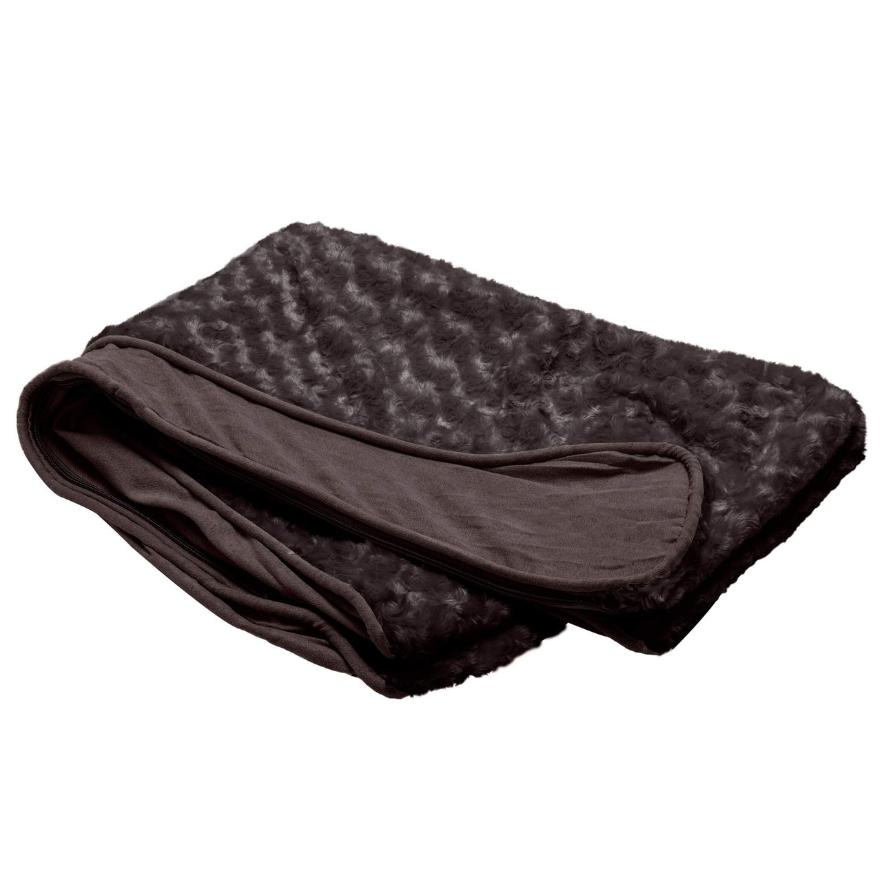 Furhaven Replacement Dog Bed Cover Ultra Plush Faux Fur & Suede Contour Luxe Lounger, Machine Washable - Chocolate, Jumbo (X-Large) Ultra Plush (Chocolate) 45.0"L x 30.0"W x 0.3"Th Cover Only