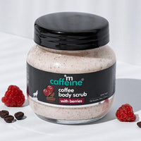 mCaffeine Berries & Coffee Body Scrub for Tan Removal | Creamy Body Scrub for Dry Skin | Exfoliating Scrub for Body for both Women and Men - 200gm