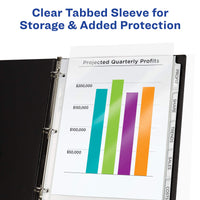 Avery 5-Tab Sheet Protector Dividers, Easy Print & Apply Clear Labels, Index Maker, White Tabs, 1 Set (75500)
