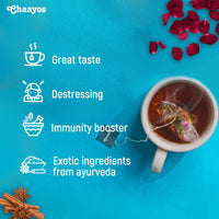 Chaayos Ayurvedic Herbal Tea (God's Chai) Tea Bags-25 Pyramid Tea Bags | Contains 21 Natural Ayurvedic Herbs | Ayurvedic herbal tea for immunity | 100% Natural Immunity Booster | Detox Tea | Green Tea | Tea