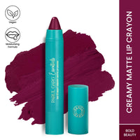 Parul Garg Beauty Creamy Matte Lip Crayon | Soft Matte & Hydrating Formula with Almond Oil & Vitamin E | Rich Pigment & Comfortable Wear | 100% Vegan (Bold Beauty 32)
