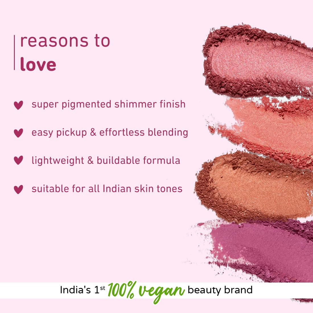 Plum Cheek-A-Boo Shimmer Blush | Highly Pigmented | Effortless Blending | 100% Vegan & Cruelty Free | 125 Pink About You