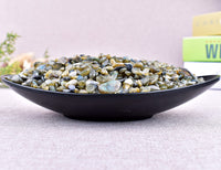 SigMntun Labradorite Crystal Chips Bulk, Natural UNDYED - 10 oz (283g) Tumbled Stones for Crafts Decorative Rocks Planters, Healing Crystals Reiki Chakra Meditation Energy Balancing Therapy 10 Oz - Labradorite