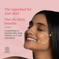 Juicy Chemistry Organic Rosehip Oil for Skin, Face & Hair 30 ml | Cold Pressed & Therapeutic Grade Carrier Oil for Face Massage, Makeup Prep, Scars, Cuticles, Stretch Marks, Fine Lines & Wrinkles