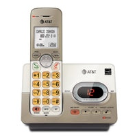 AT&T EL52113 Cordless Phone with Answering System & Extra-large Backlit Keys Light champagne 1 Handset
