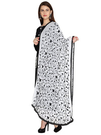 Akshar Llc Miss India Women's  Chiffon Dupatta With Goodembroidery Work