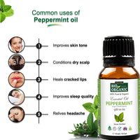 Indus Valley 100% Pure Natural & Organic, Undiluted Peppermint Essential Oil with Glass Dropper for Skin, Hair Care -15ml