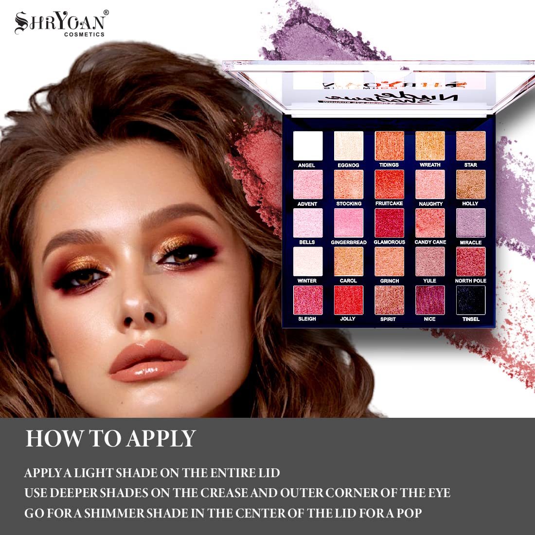 Shryoan Nude Colors Eye Shadow | 25 Color Eyeshadow Palette | High Pigmentation | Smooth Blending |Everyday and Professional Use, Paraben-Free