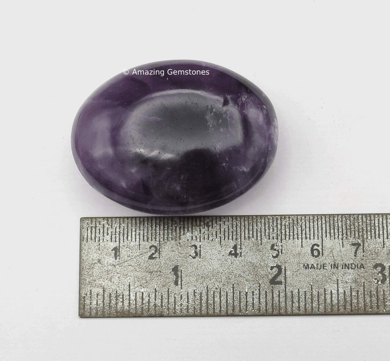 Amethyst Massage Polished Crystal Palm Stone, Large Size Amethyst Stone for Chakra Balancing, Reiki Healing and Crystal Grid