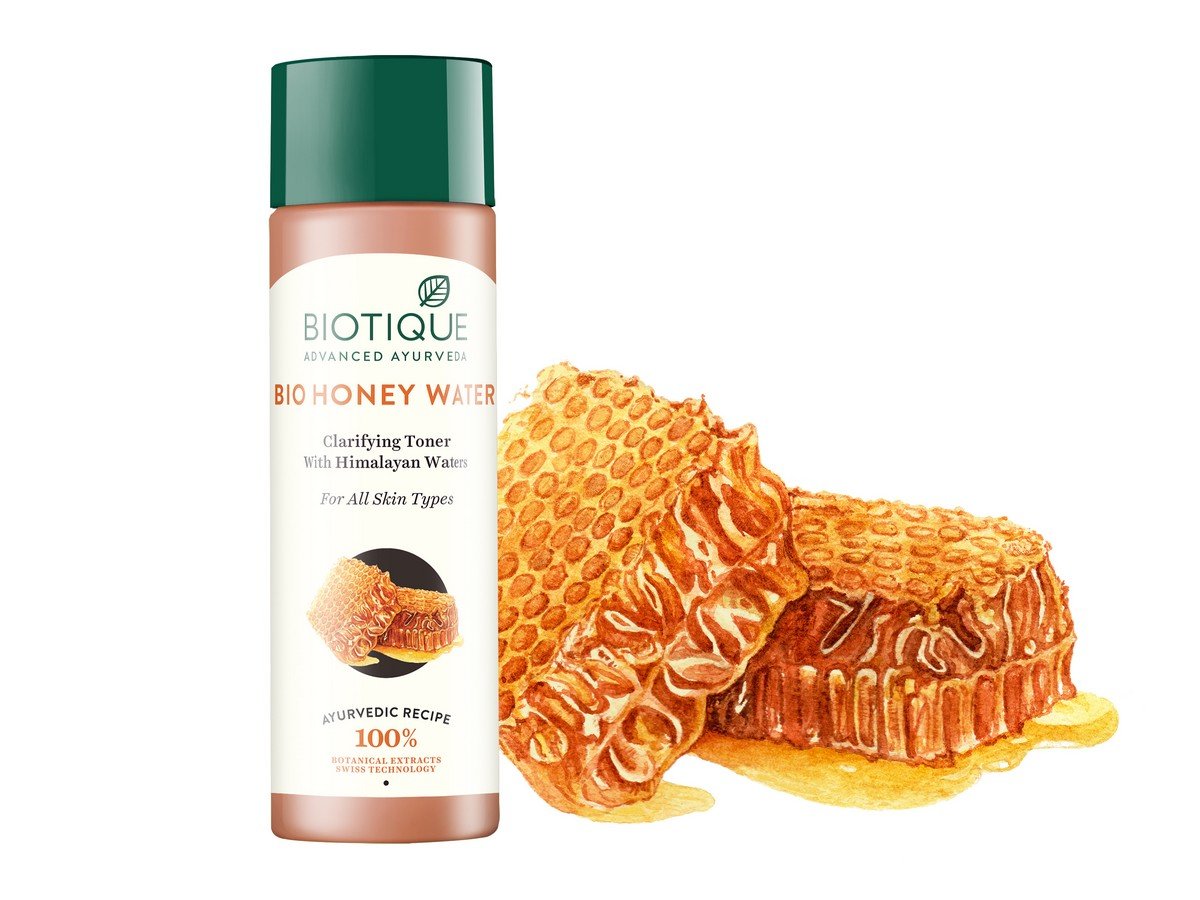 Biotique Bio Morning Nectar Sunscreen Ultra Soothing Face Lotion, SPF 30+, 120ml & Bio Honey Water Clarifying Toner, 120ml