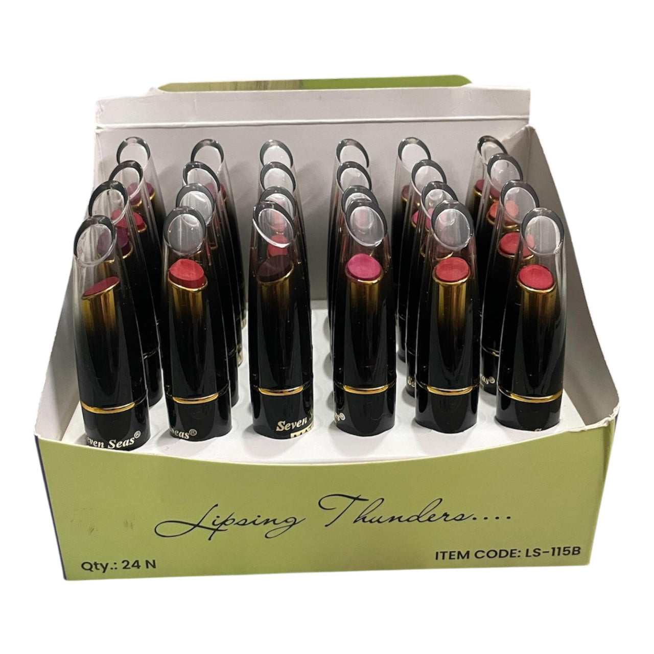 Seven Seas Pro-Beauty Matte Lipstick Set, 24 Pieces, Smudge-Proof and Long-Lasting, Transfer-Proof Formula