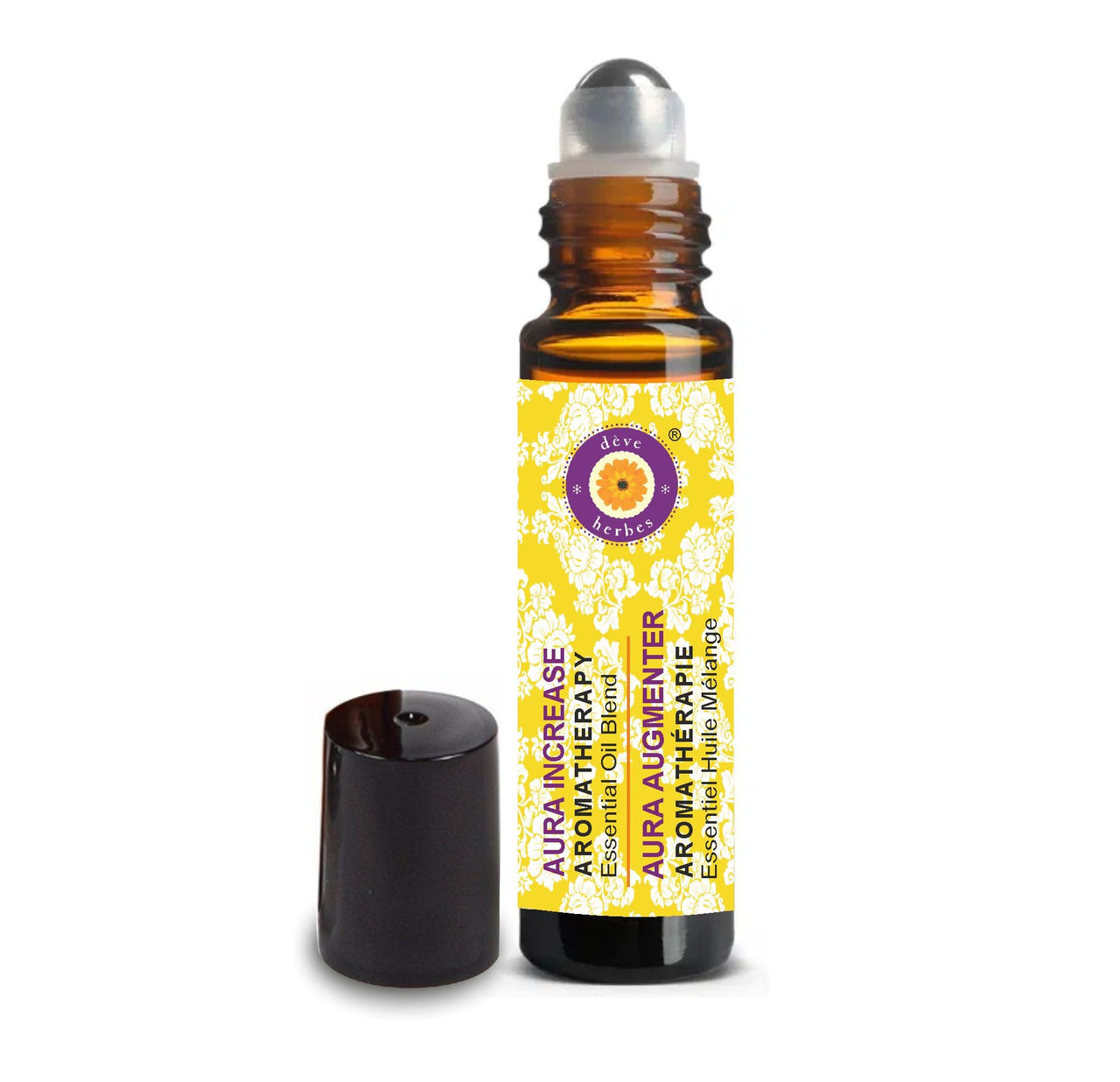 Deve Herbes AURA INCREASE - Aromatherapy Essential Oil Blend of Frankincense, Ylang Ylang, Geranium, Sandalwood & Lavender Essential Oils 10ml
