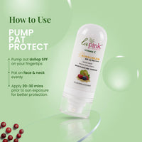 La Pink Vitamin C Sunscreen For Men and Women | SPF 50 PA++++ UVA + UVB, Hydration & Moisturization 100% Microplastic Free Formulation | Non Greasy | Zero White Cast (50g)