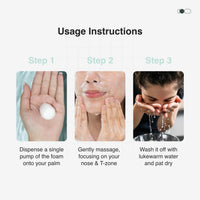 Cureskin Gentle Cleanse Brightening Face Wash with Lactic Acid AHA Foam Face Wash for Women and Men | Face Wash for Men and Women