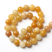 10mm 38pcs Natural Yellow Aventurine Jade Beads Round Loose Beads Energy Crystal Healing Power Gemstone for Jewelry Making DIY Bracelet 15 Inch Yellow Aventurine Jades 10mm