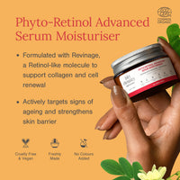 Juicy Chemistry Phyto-Retinol Advanced Serum Moisturiser, 50 g | Anti-ageing Serum Powerhouse for Smoother, Softer and Glowing Skin | Vegan Serum for Face