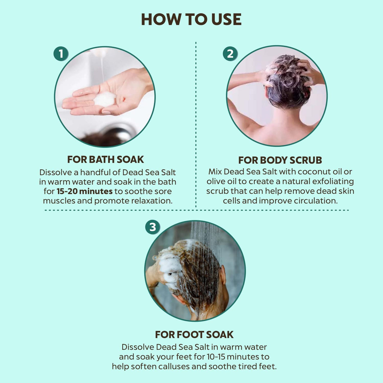 INDUS VALLEY Bio Organic 100% Natural Dead Sea Salt for Skin Healing and Hydration - (250g)