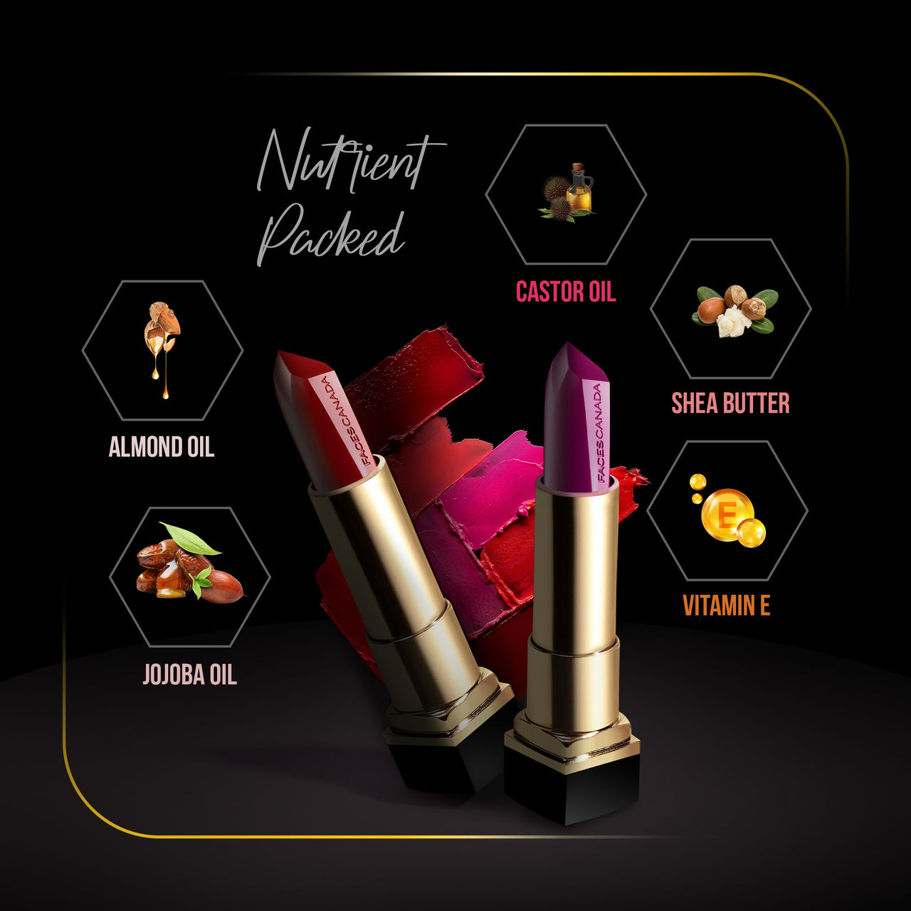 FACES CANADA Festive Hues - Comfy Matte Creme Lipstick Pack of 2 - Oh So Serious & Over And Out (4.2gx2) | Long Stay | Creamy Matte Finish | Intense Color | Single Stroke Smooth Application