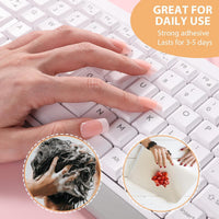 HUDA GIRL 1200 Double-Sided Nail Glue Tabs, Nail Glue & Nail Stickers for Nail Art, Super Sticky Nails Stickers, Perfect Nail Glue for Press On Nails Strong Hold Easy Application for Long-Lasting Wear