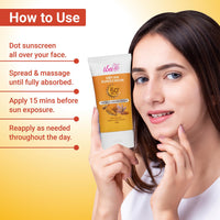 Iba Ubtan Sunscreen SPF 50 PA++++ with Turmeric, Saffron, Sandalwood – 50g | For UVA & UVB Protection | For All Skin Types
