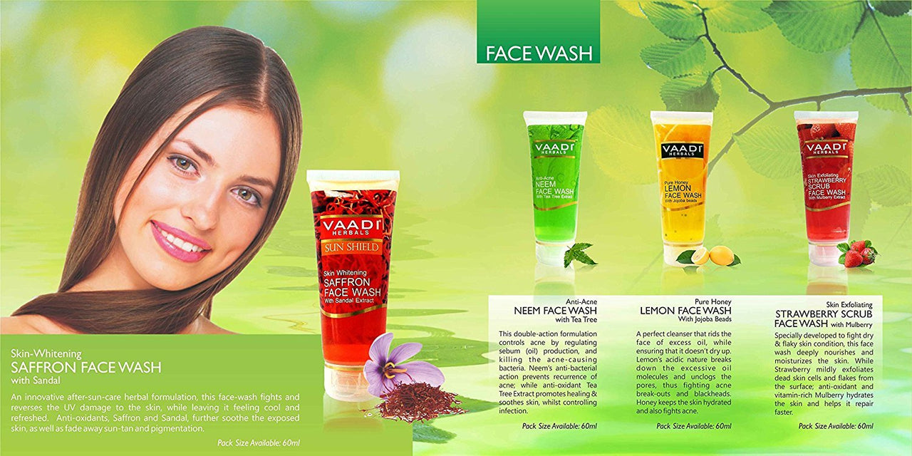 Vaadi Herbals Assorted Facial Bars, 25g (Pack of 5) and Vaadi Herbals Elbow Foot Knee Scrub Soap with Almond and Walnut Scrub, 75g x 3