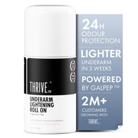 ThriveCo Underarm Brightening Roll-On with 5% AHA BHA, Tranexamic Acid & Retinol – 48H Odour Control, Brightens Underarms & Reduces Discolouration for Smooth & Even Skin, For Men & Women, 40 ml