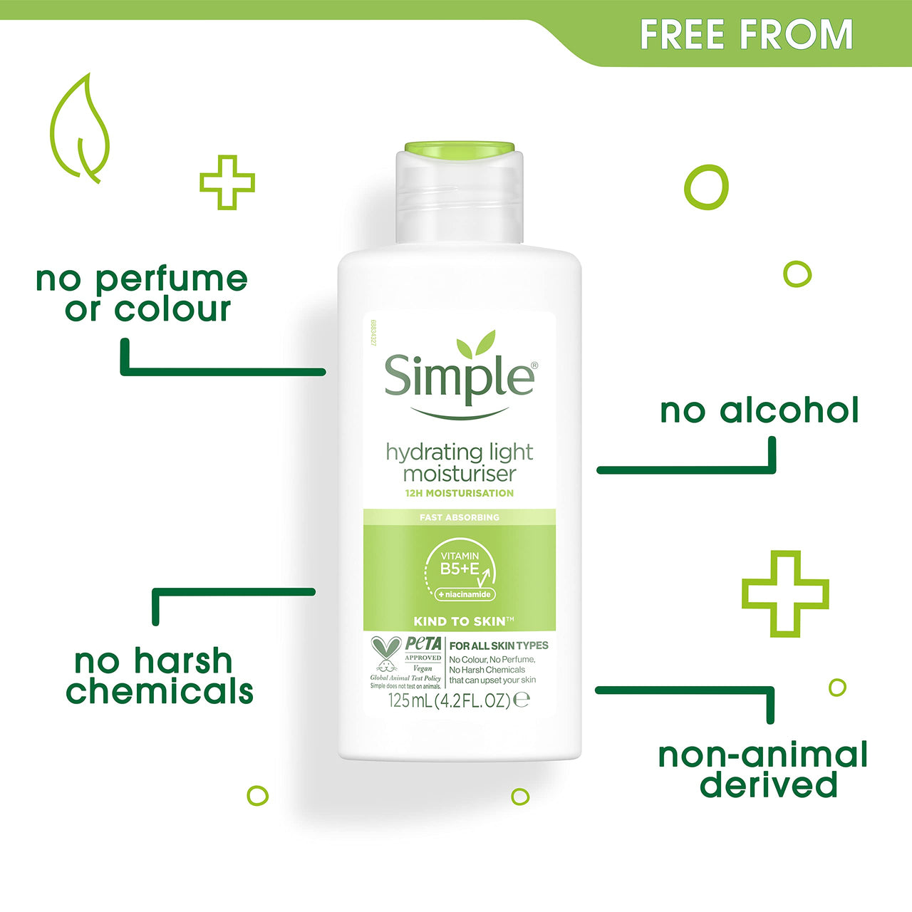simple Kind To Skin Hydrating Light Moisturiser Cream 125 Ml