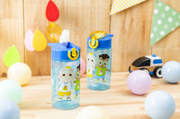 Zak Designs CoComelon Kids Water Bottle with Spout Cover and Built-In Carrying Loop, Made of Durable Plastic, Leak-Proof Water Bottle Design for Travel (16 oz, Pack of 2) 2 Count (Pack of 1) CoComelon 2pk