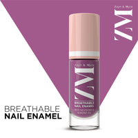 ZM Breathable Nail Enamel Glossy Finish & Water Permeable, Berry Yogurt- 6 ml