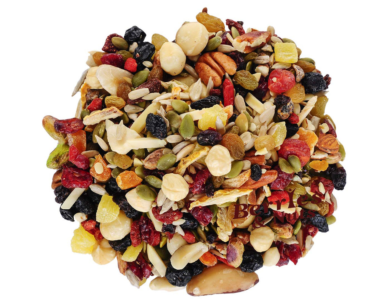 Berries And Nuts Mixed Berries, Nuts and Seeds - Super Trail Mix | 20 + Varities of Assorted Dry Fruit Mix with Berries, Nuts, Seeds & Fruits as Immunity Booster | 200 Grams