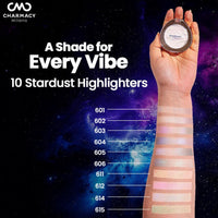 Charmacy Milano Star Dust - 611, Multichrome Blush & Highlighter, Seemless Blending Formula, Radiant Look, Compact & Portable (4.2 gms)