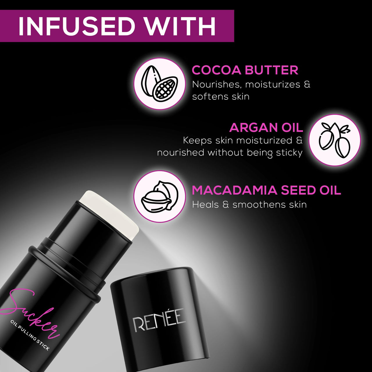 RENEE Sucker Oil Pulling Primer Stick 5gm, Instantly Mattifies & Smoothens Skin Texture | Enriched With Cocoa Butter, Argan & Macadamia Oil | Reduces Shine Due to Excess Oil, Blurs Pores & Fine Lines