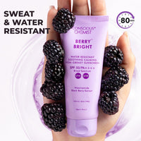Conscious Chemist® Sunscreen SPF 50 PA++++ | 150g | Sunscreen for Oily Skin, Gel Sunscreen, Niacinamide with Black Berry Extract, Lightweight, Water Resistant, All Skin Types - Berry Bright