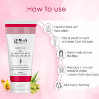 Globus Naturals Glycolic & 1% Salicylic Acid Herbal Anti Acne Face Cream, Enriched with Liquorice & Oats, Reduces Dark spots & Hyperpigmentation, 100 ml, Pack Of 3