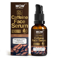 WOW Skin Science Caffeine Face Serum - Quick Absorbing - OIL FREE - Anti-Aging & WOW Skin Science Brightening Vitamin C Foaming Face Wash Combo