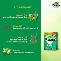 Zandu Balm, 25ml X Pack of 3, Ayurvedic balm for effective relief from Headache, Body Pain, Sprain and Cold