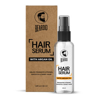 Beardo Hair Serum 50ml for Instant Shine & Anti-frizz with Argan Oil, Made for Men's  Hair, Super Light-weight | Provides shine, smoothness and damage protection | Luxurious Shine, Frizz-Free Hair Serum for Men