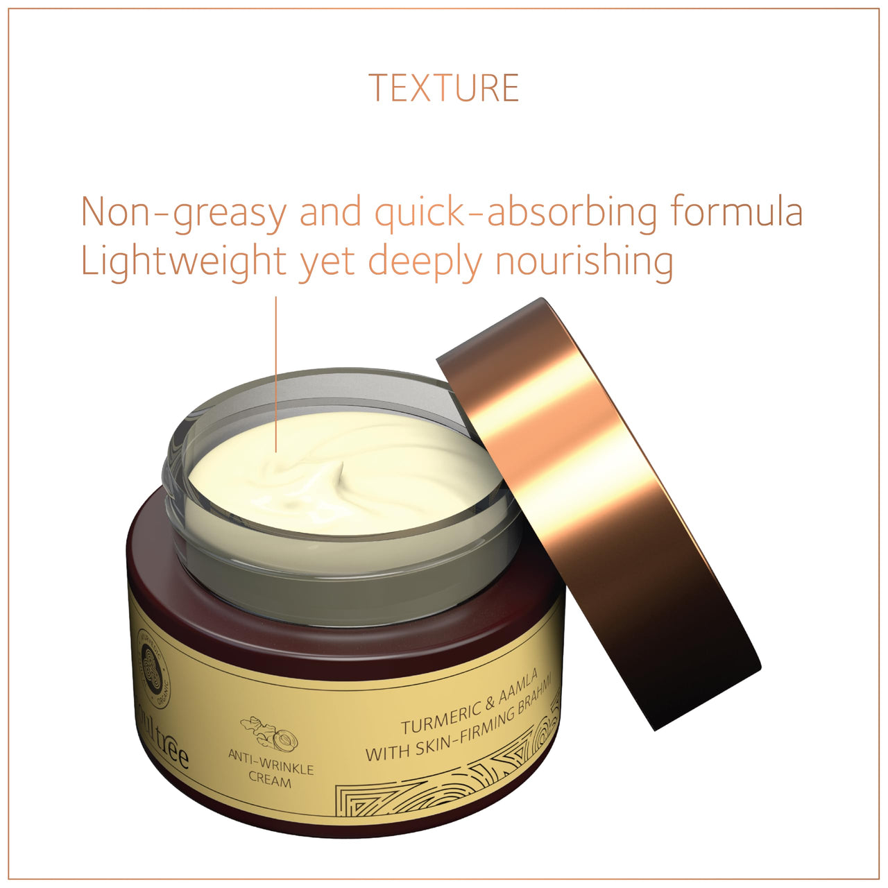 SoulTree Anti-Wrinkle Cream With Turmeric, Aamla & Skin Firming Brahmi, For Dry to Normal Skin, Nourishes, Firms, and Revitalizes with Natural Ingredients 25gm