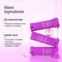 Foxtale 12% Niacinamide Face Serum with Azelaic Acid for Oil Control & Brightening | Reduces Acne, Blemishes & Acne Marks | Brightens & Smoothens Skin | Face Serum for Women & Men | 30 ml