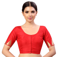X3 Women's  Polyester Short Sleeves Silky Saree