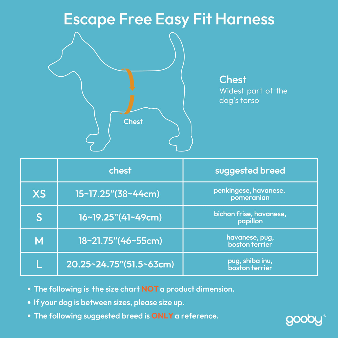 Gooby Escape Free Easy Fit Harness - Orange, X-Small - No Pull Step-in Patented Small Dog Harness with Quick Release Buckle - Perfect On The Go No Pull Harness for Small Dogs or Medium Dog Harness X-Small chest (15~17.25")
