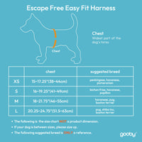 Gooby Escape Free Easy Fit Harness - Orange, Large - No Pull Step-in Patented Small Dog Harness with Quick Release Buckle - Perfect On The Go No Pull Harness for Small Dogs or Medium Dog Harness Large chest (20.25~24.75