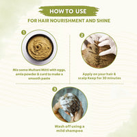 INDUS VALLEY BIO Organic Multani Mitti Powder | Healing Clay | Bentonite clay - (200g *3=600g)