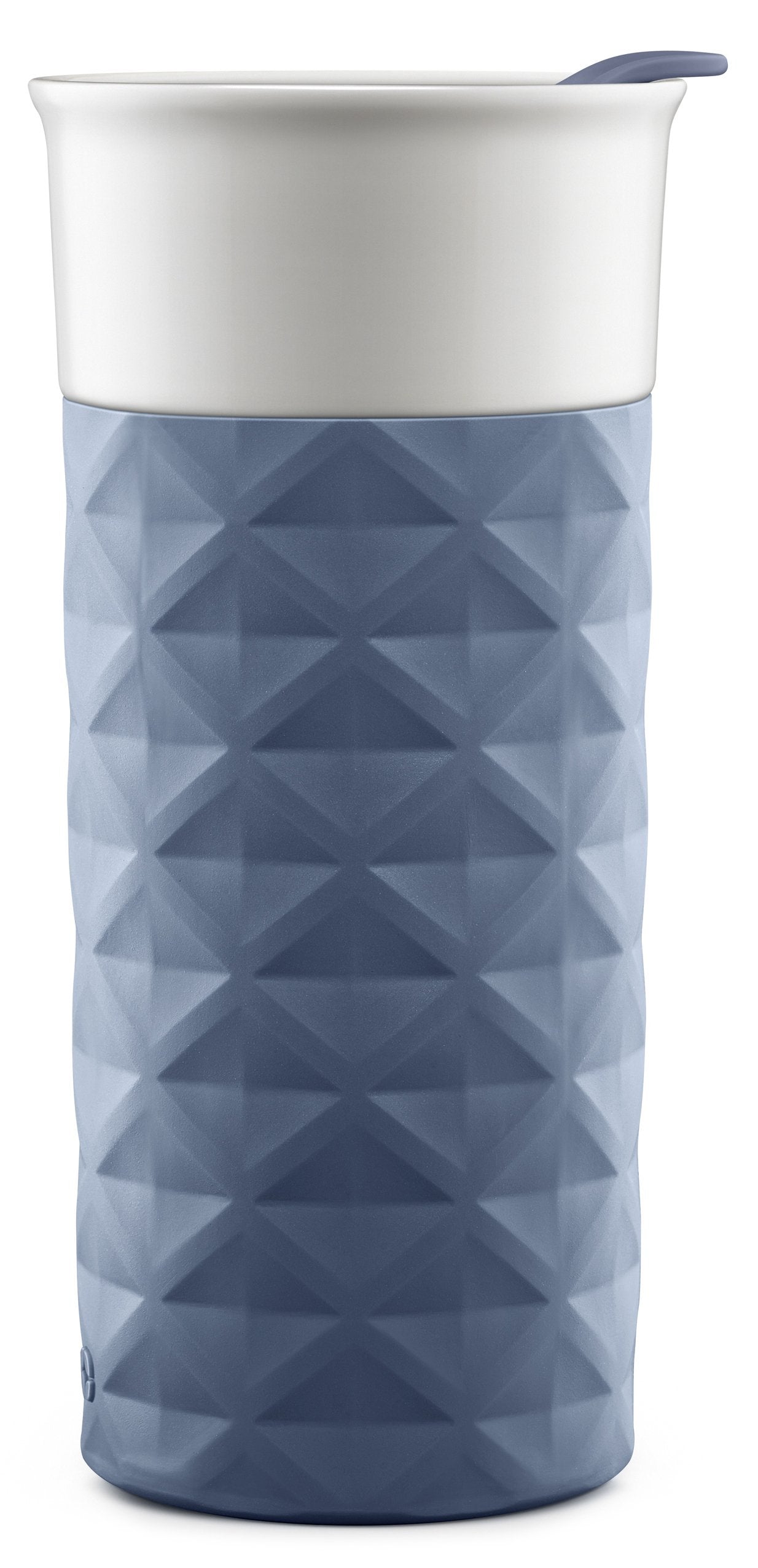 Ello Ogden Ceramic Travel Mug with Friction-Fit Lid Evening Blue Diamonds