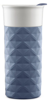 Ello Ogden Ceramic Travel Mug with Friction-Fit Lid Evening Blue Diamonds