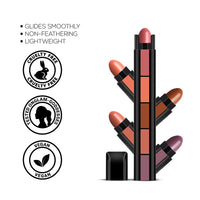 RENEE Fab 5 (5-In-1 Matte Lipstick) (Fab5 Nude) & Madness Ph Stick, 3G | Black Matte Lipstick That Delivers Pink Hue, Enriched With Vitamin E And Jojoba Oil