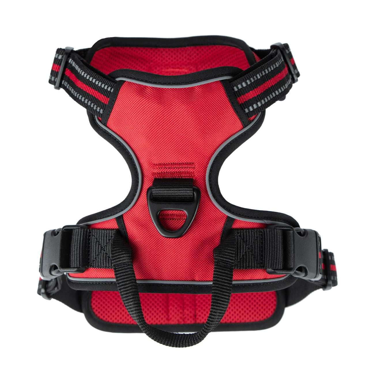 Voyager Dog Harness Dual Leash Attachment No-Pull Control Adjustable Soft But Strong Pet Harness For Medium And Large Dogs With 3M Reflective Technology - Red Lattice, M (Chest: 20 - 25") M (Chest: 20 - 25") Harness (Red Lattice Nylon)